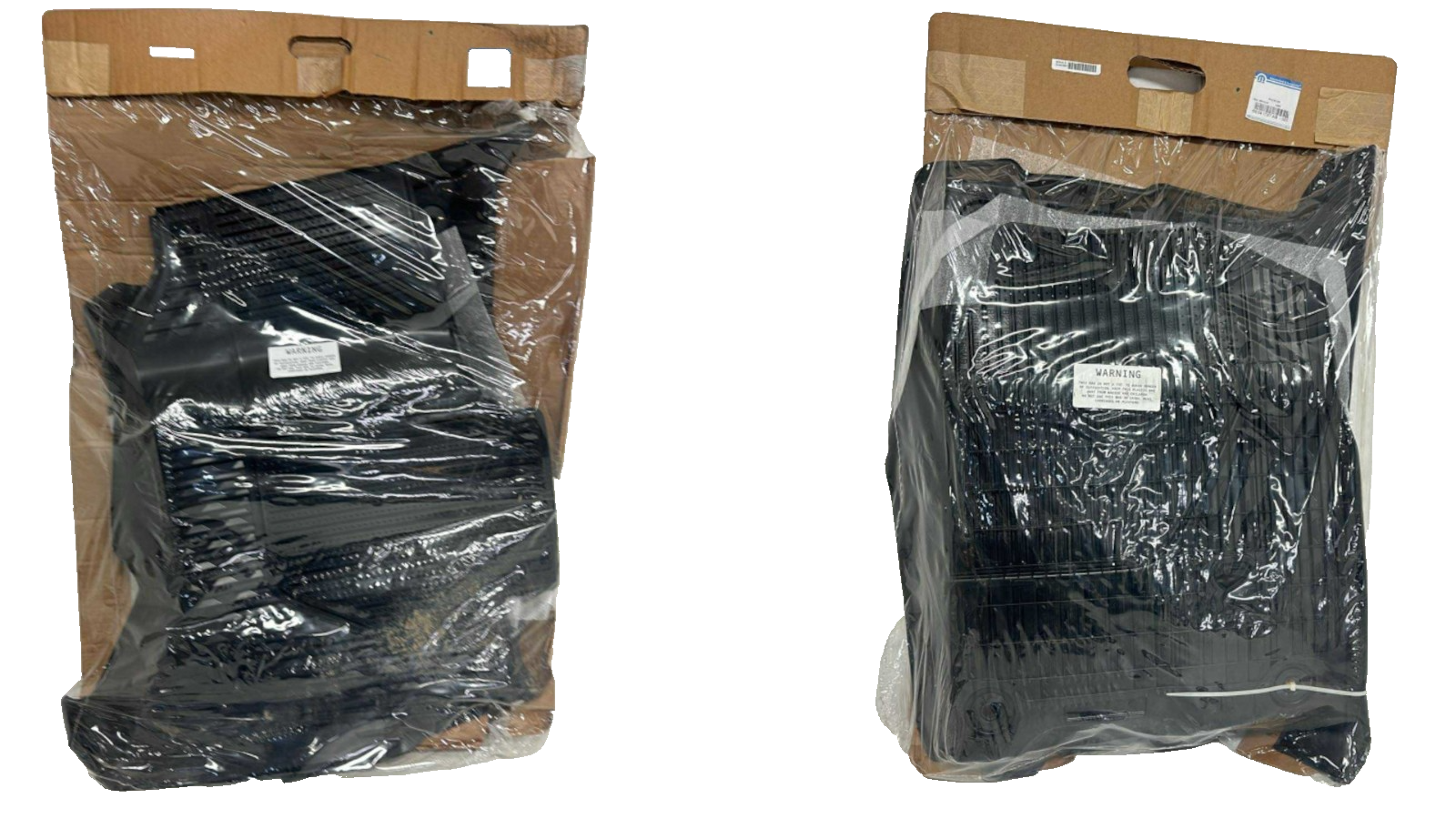 2019 - 2024 Ram 2500 3500 Slush Floor Mats, Black Rubber, Crew Cab, New OEM