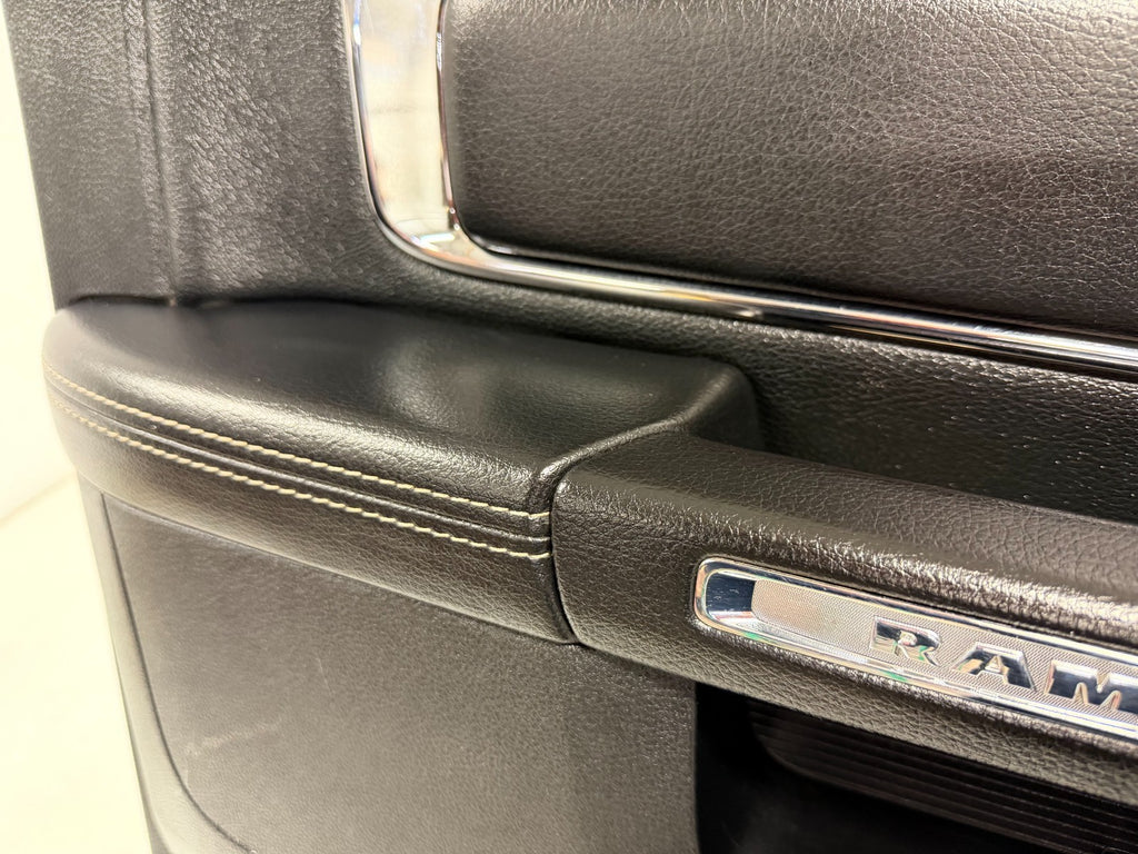 2013-2018 Ram Driver Front Door Panel, Laramie Crew Black Woodgrain 2190245-DX9