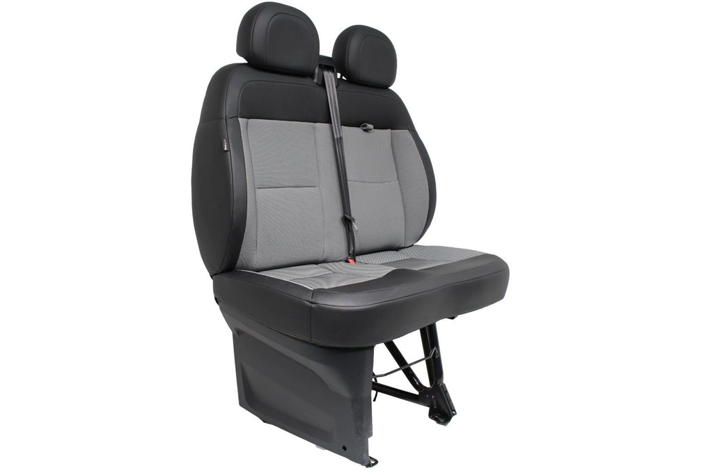 2014 - 2025 Ram ProMaster Front Passenger Seat, Black Vinyl Bench w/ Center Seat