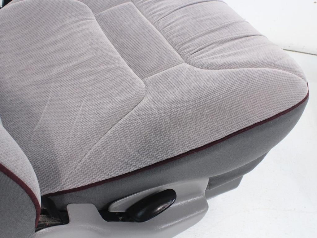 Ford Econoline Front Bucket Seats, Powered Gray Cloth w/ Folding Armrests, 1997+