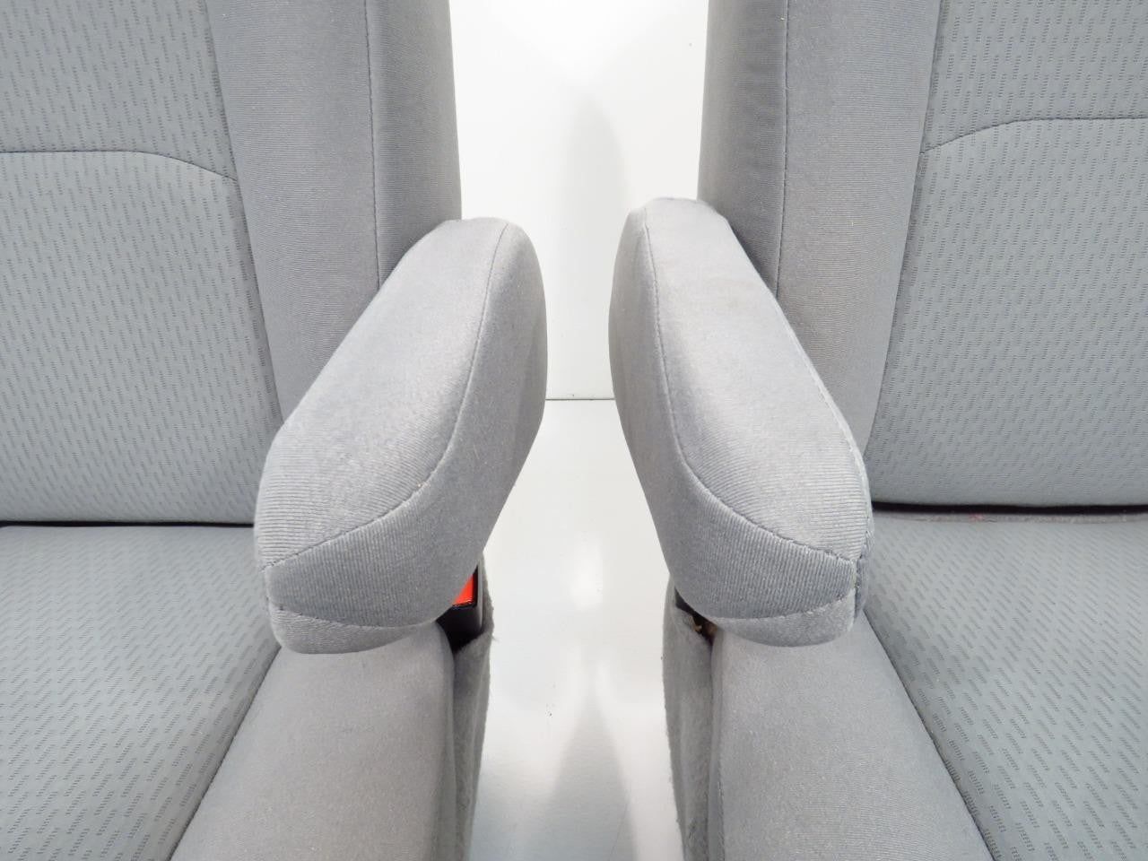 Ford VAN SEATS E150 E250 E350 front bucket VAN seats GRAY w/ ARMRESTS ECONOLINE