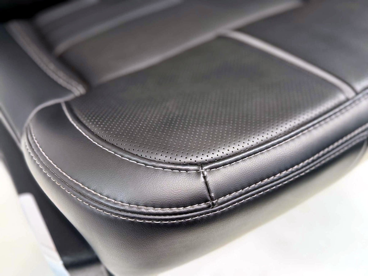 2021 - 2026 F-150 Super Duty Platinum Front Seats, Black Leather Gray Massaging