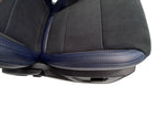 24-26 Mustang Dark Horse Coupe Seats Set, Black Indigo Blue Leather Suede