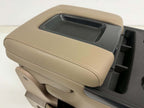 2014 - 2019 GMC Chevy Sierra Silverado Jump Seat Console, Tan Dune Leather OEM