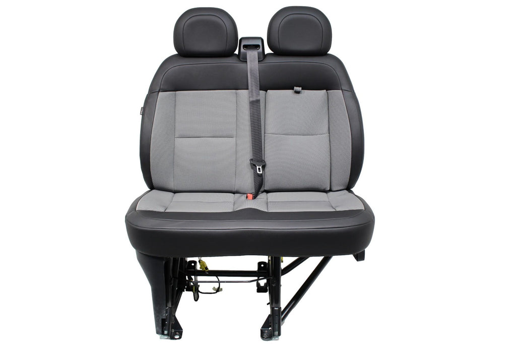 2014 - 2025 Ram ProMaster Front Passenger Seat, Black Vinyl Bench w/ Center Seat
