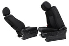 2009 - 2014 Ford F150 Front Seats, XL Black Gray Two-Tone Cloth, w/ Lumbar