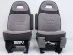 Ford Econoline Front Bucket Seats, Powered Gray Cloth w/ Folding Armrests, 1997+