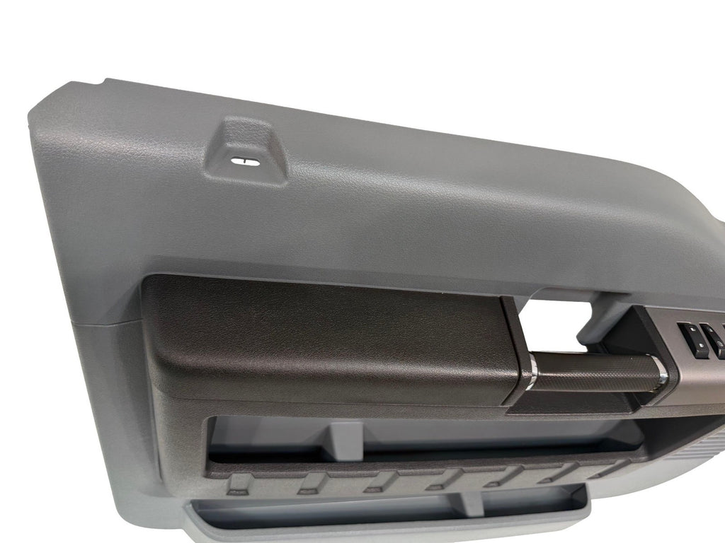 2011 - 2016 Ford Super Duty Crew Cab Door Panel Set, XLT Steel Gray & Black OEM