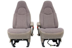 GMC Savana Chevy Express Van Front Bucket Seats, Neutral Tan Cloth 1997 - 2014