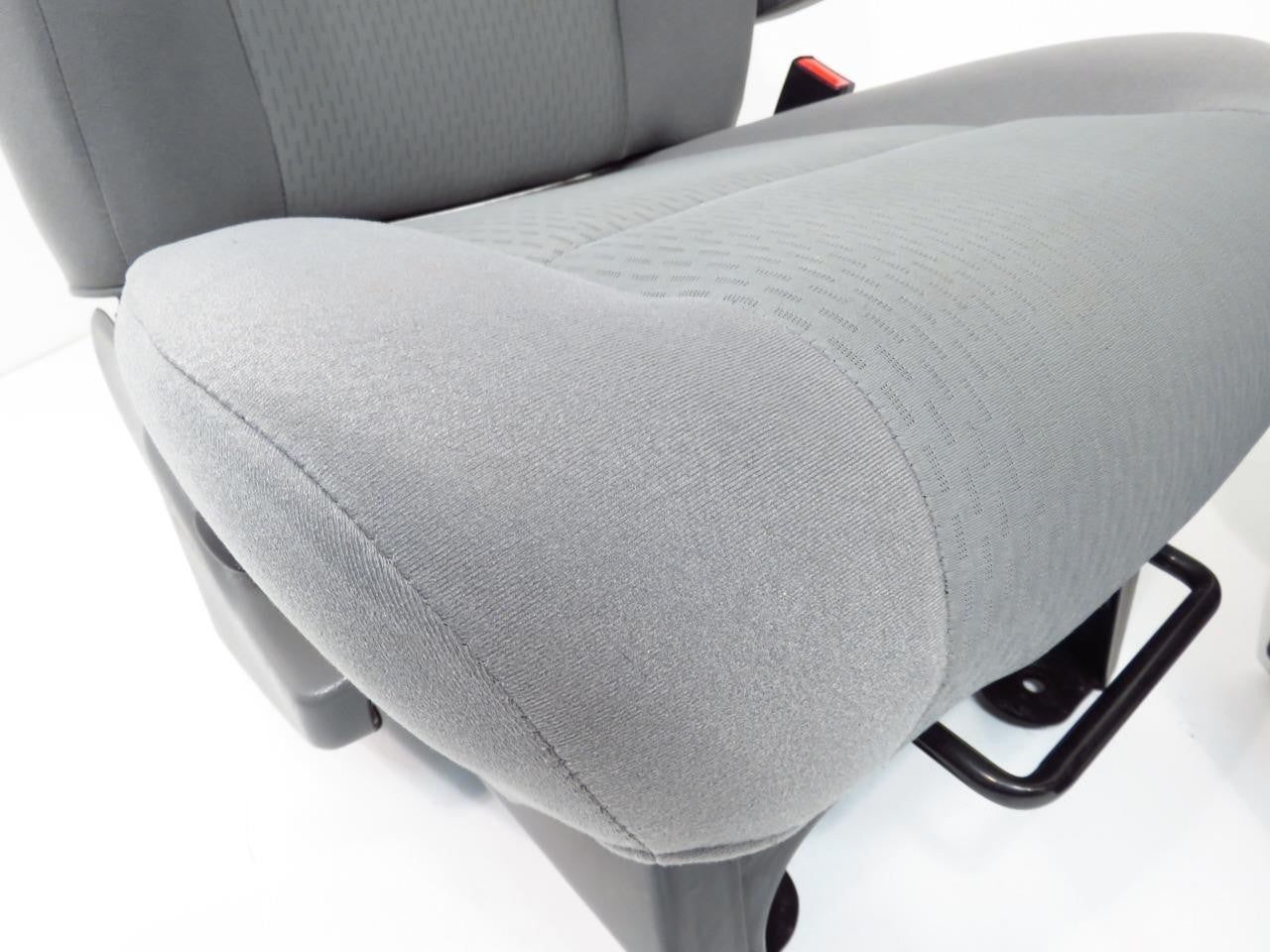 Ford Econoline Front Bucket Seats, Gray Cloth w/ Folding Armrests, Fits 1992+