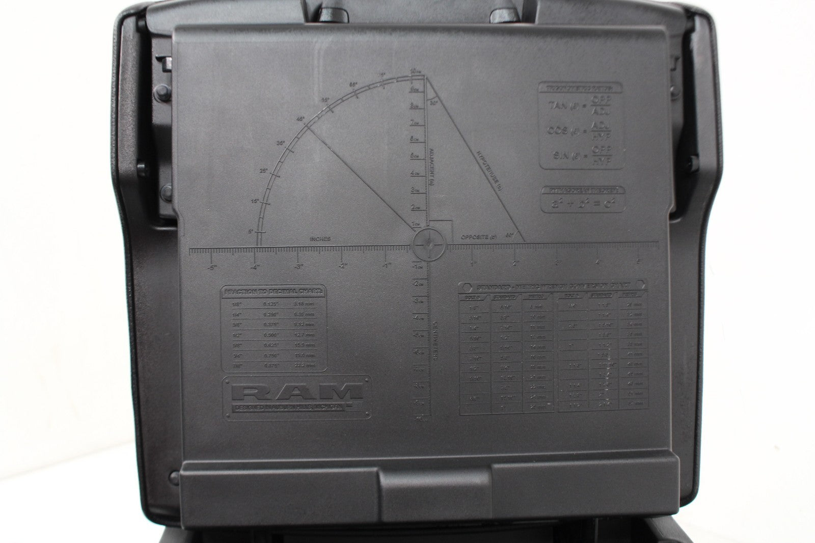 2019 - 2025 Dodge Ram 2500 3500 Center Console w/ Install Kit, Gold Trim & Wood