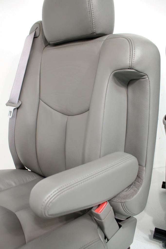 99-06 Chevy Silverado Sierra Tahoe Yukon Seats, Pewter Gray Leather Power Heated