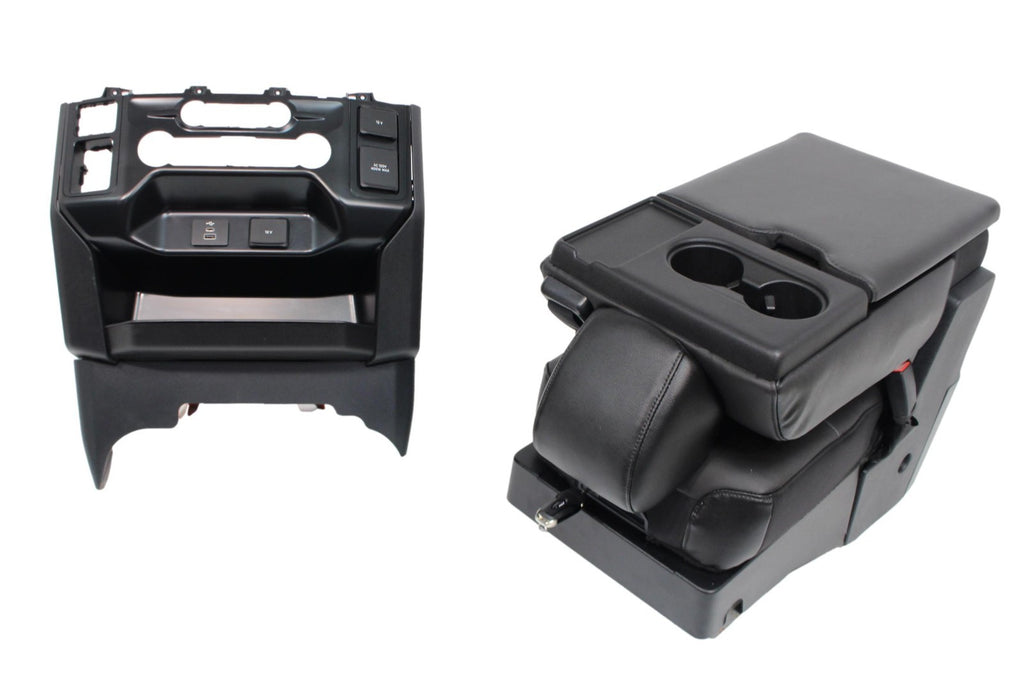 2015-2025 F150 Super Duty Console to Jump Seat Conversion Kit Black Leather