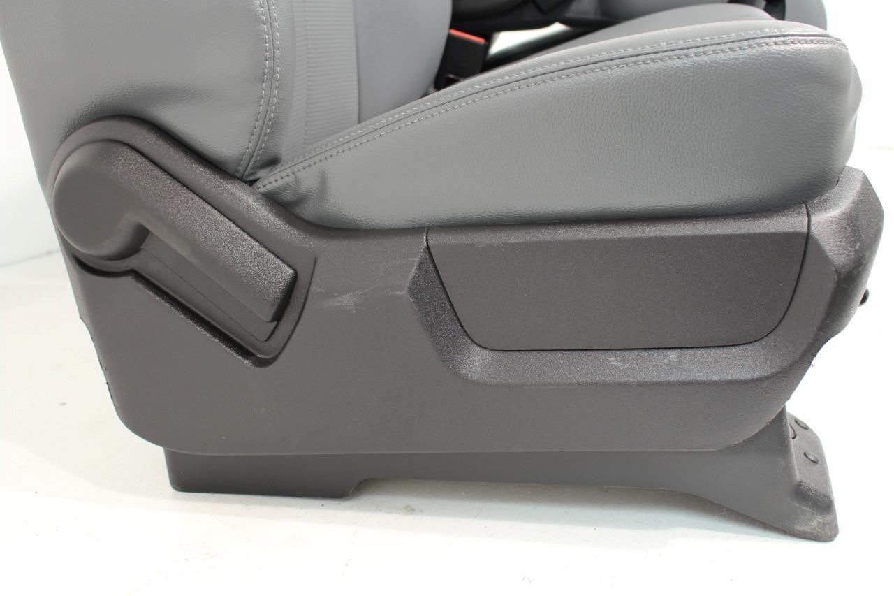 1999 - 2016 Ford Super Duty Front Seats, XLT Steel Gray Vinyl Bench w/ Jumpseat