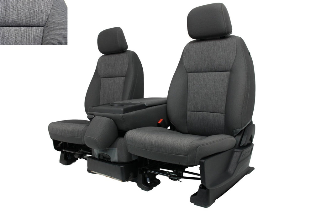 2021 - 2026 Ford F150 Front Seats, XL Slate Gray Cloth Manual Gray w/ Jumpseat