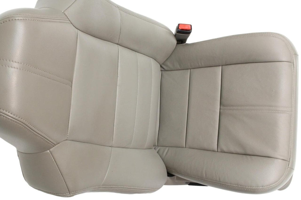 2008-2010 Ford Super Duty Front Seats, Power Stone Gray Leather Lumbar OEM