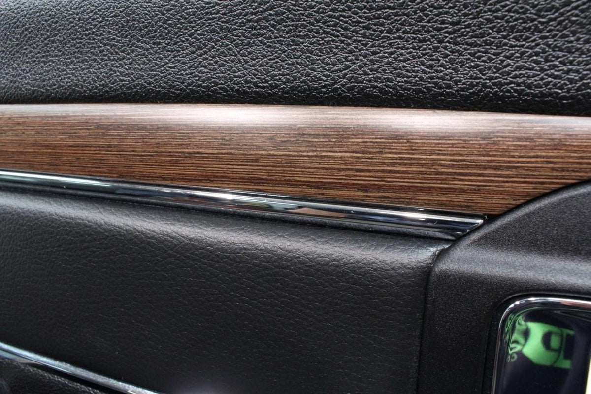 2013-2018 Ram Crew Cab Door Panel Set, Laramie Black Leather & Wood w/ Switches