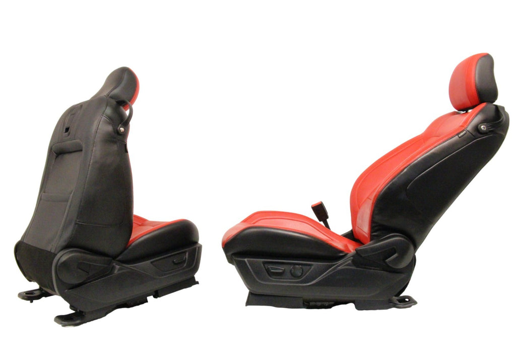 2015 - 2023 Ford Mustang Seats Set, GT Premium Coupe - Showstopper Red Leather