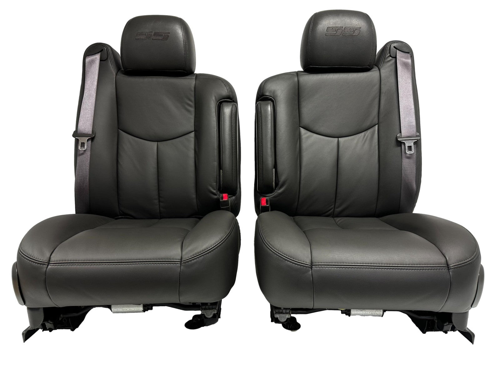 1999 - 2006 Chevy Silverado SS Front Seats, New Leather Dark Pewter Power Heated