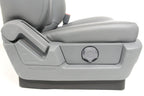 2009 - 2014 Ford F150 Front Seats, XLT Steel Gray Leather w/ Power Driver Seat