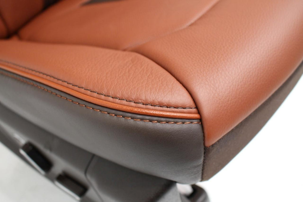2015 - 2022 Ford F150 Super Duty Front Seats, King Ranch OEM Brown Leather