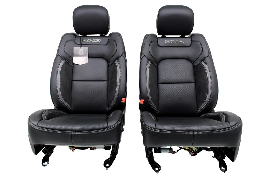 2019 - 2025 Ram 1500 Seats, Crew Cab Set, RHO Black Leather, Heated Cool Massage