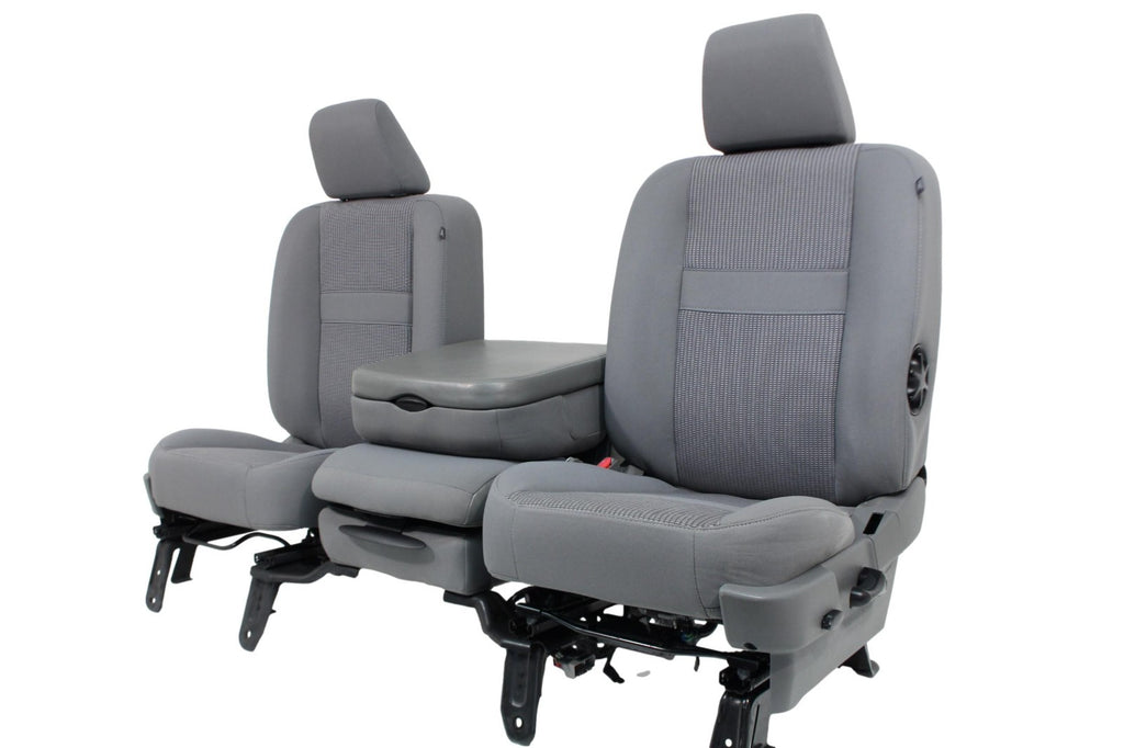 2002 - 2009 Dodge Ram Split Bench Seat, Slate Gray Cloth w/ Power Driver, Lumbar