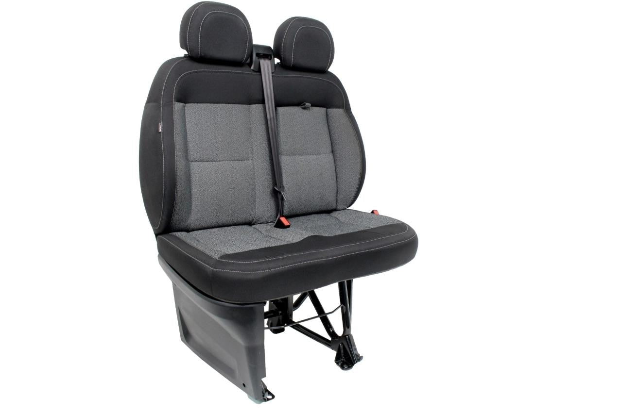 14-24 Ram ProMaster Front Passenger Bench Seat Gray Black Cloth OEM 6TH95LXBAA