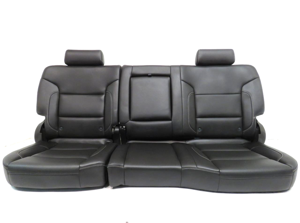2014-2019 Sierra Silverado Crew Cab Rear Seats, LTZ Black Perforated Leather