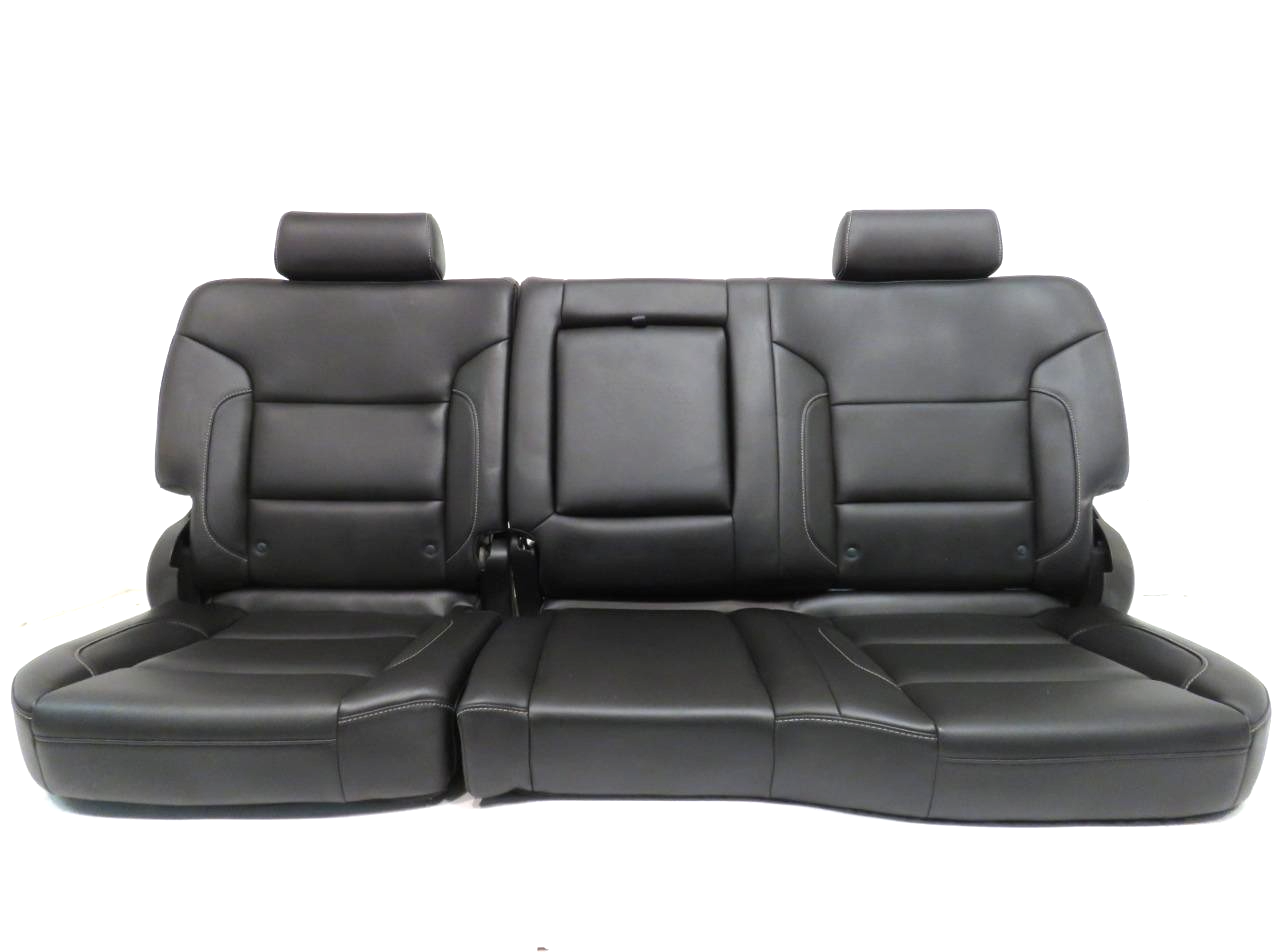 2014-2019 Sierra Silverado Crew Cab Rear Seats, LTZ Black Perforated Leather