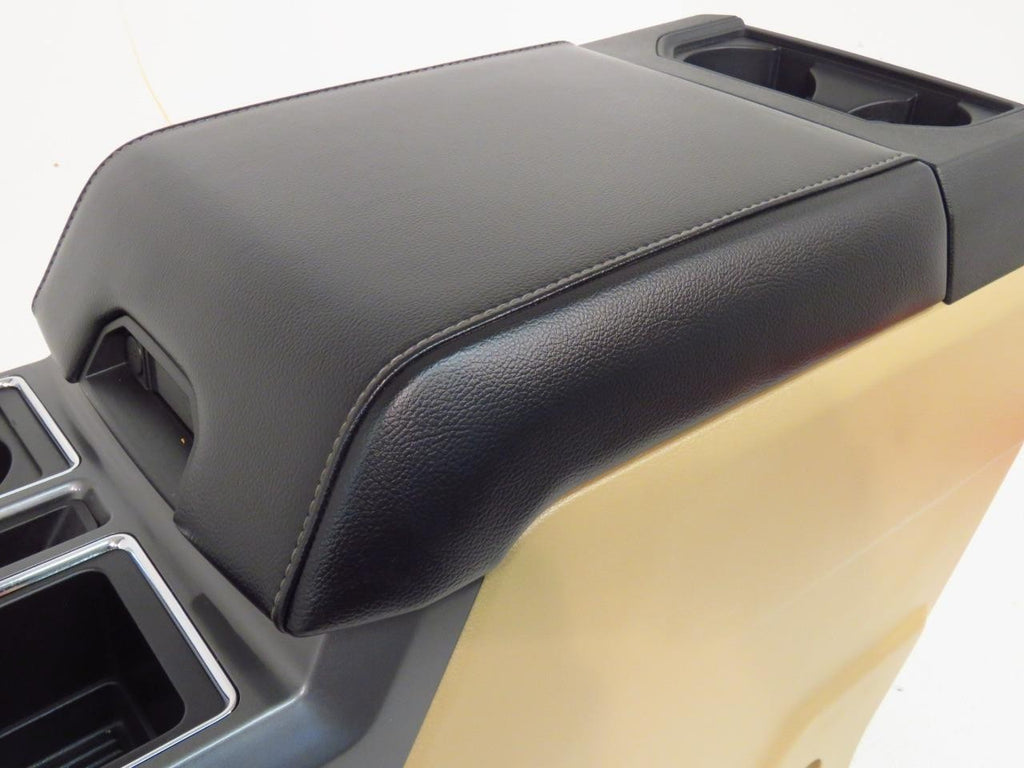 15-22 Ford Truck Center Console & Install Kit w/o Shifter - Tan Leather XLT