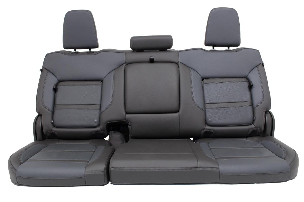 20-22 Sierra Denali Leather Seats Heated Cooled Door Panels Console, Brown Blue