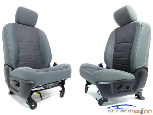 2009 - 2018 Dodge Ram Front Bucket Seats, Diesel Gray Cloth w/ Power Driver