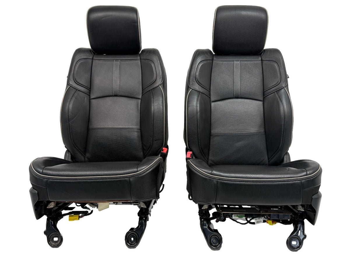 2019 - 2026 Ram 2500 3500 HD Seats Set, Limited Black Leather Crew Cab Heat Cool