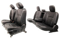 2002 - 2018 Dodge Ram Seats Set, Crew Cab Roadwire Black Leather w/ Power Driver