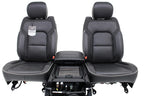 2019-2026 Ram 1500 Interior Seats Console Panels, Limited Quilted Black Leather