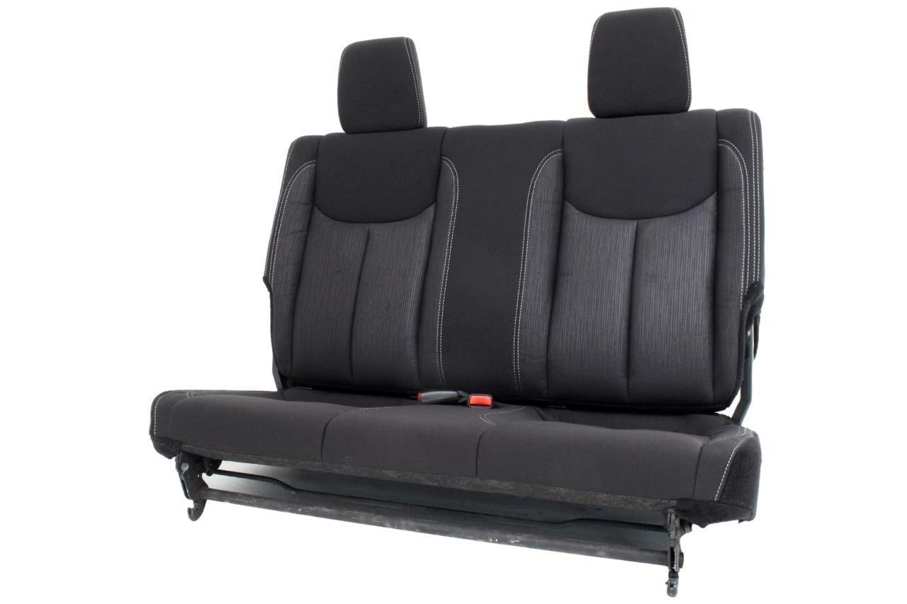 2007 - 2018 Jeep Wrangler JK Rear Seat Premium Black Cloth Folding Bench 2-Door