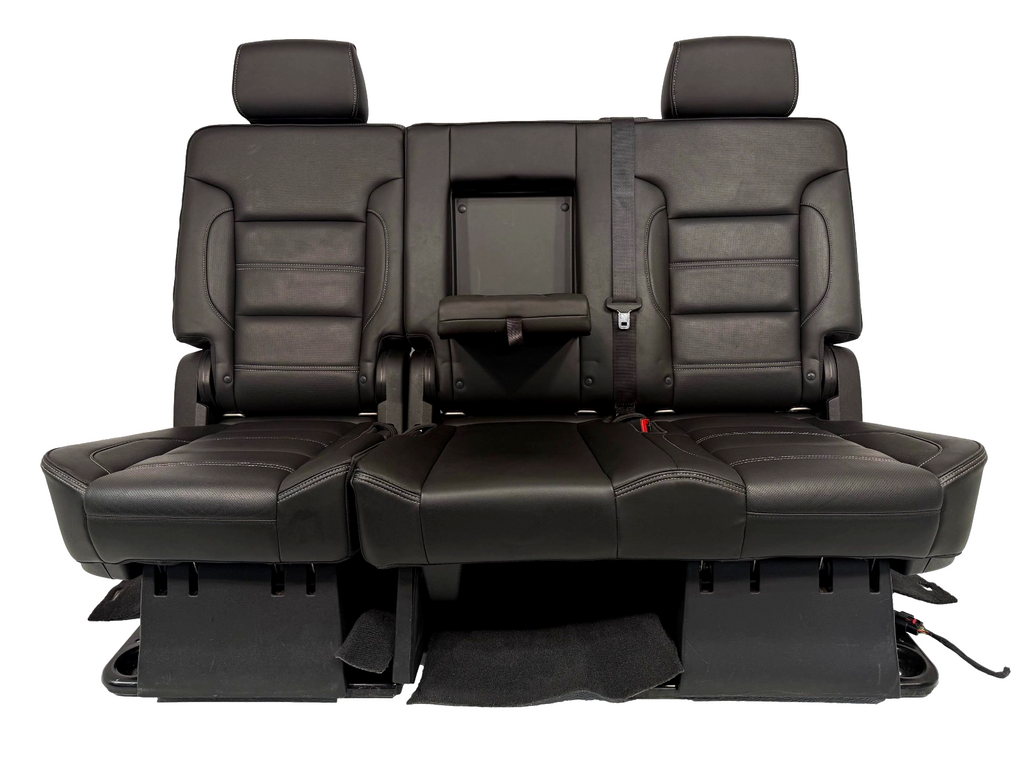 2015 - 2020 Yukon XL Denali 2nd Row Bench Seat, Black Leather OEM Powered Heated