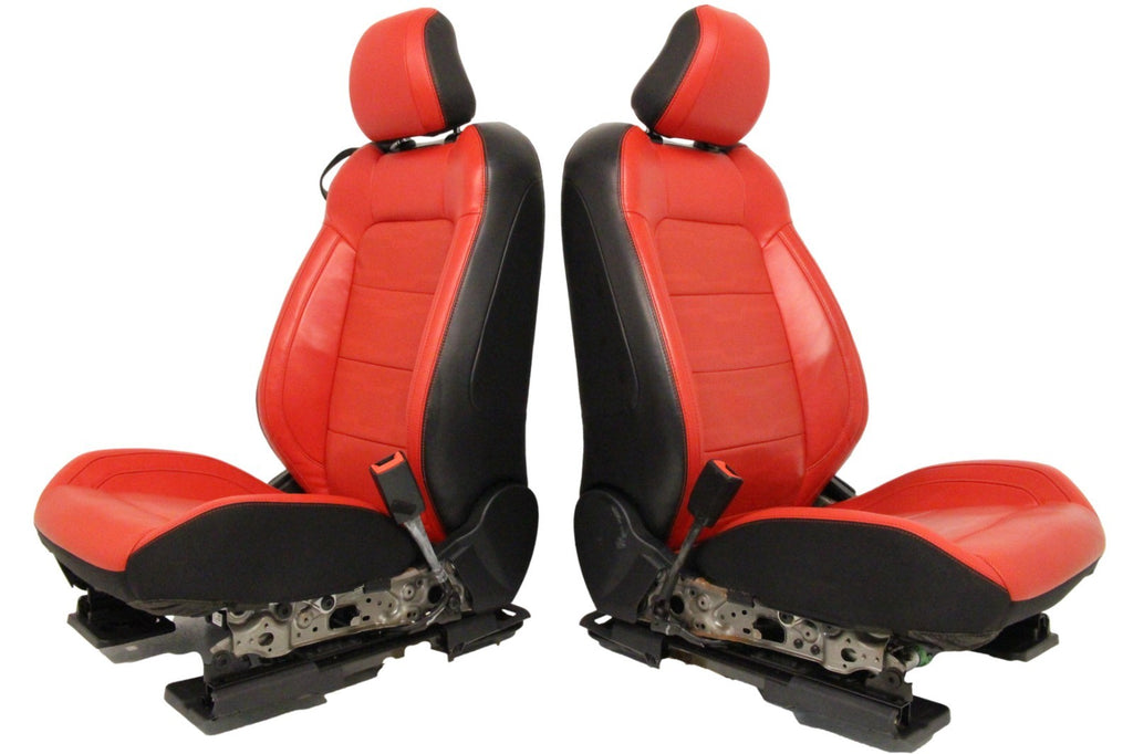 2015 - 2023 Ford Mustang Seats Set, GT Premium Coupe - Showstopper Red Leather
