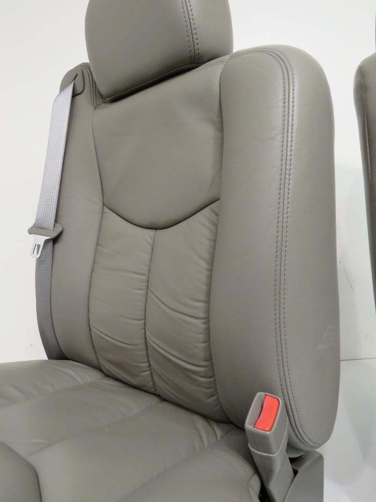 1999-2007 Sierra Silverado Seats, Pewter Gray Leather Power Driver w/o Armrests