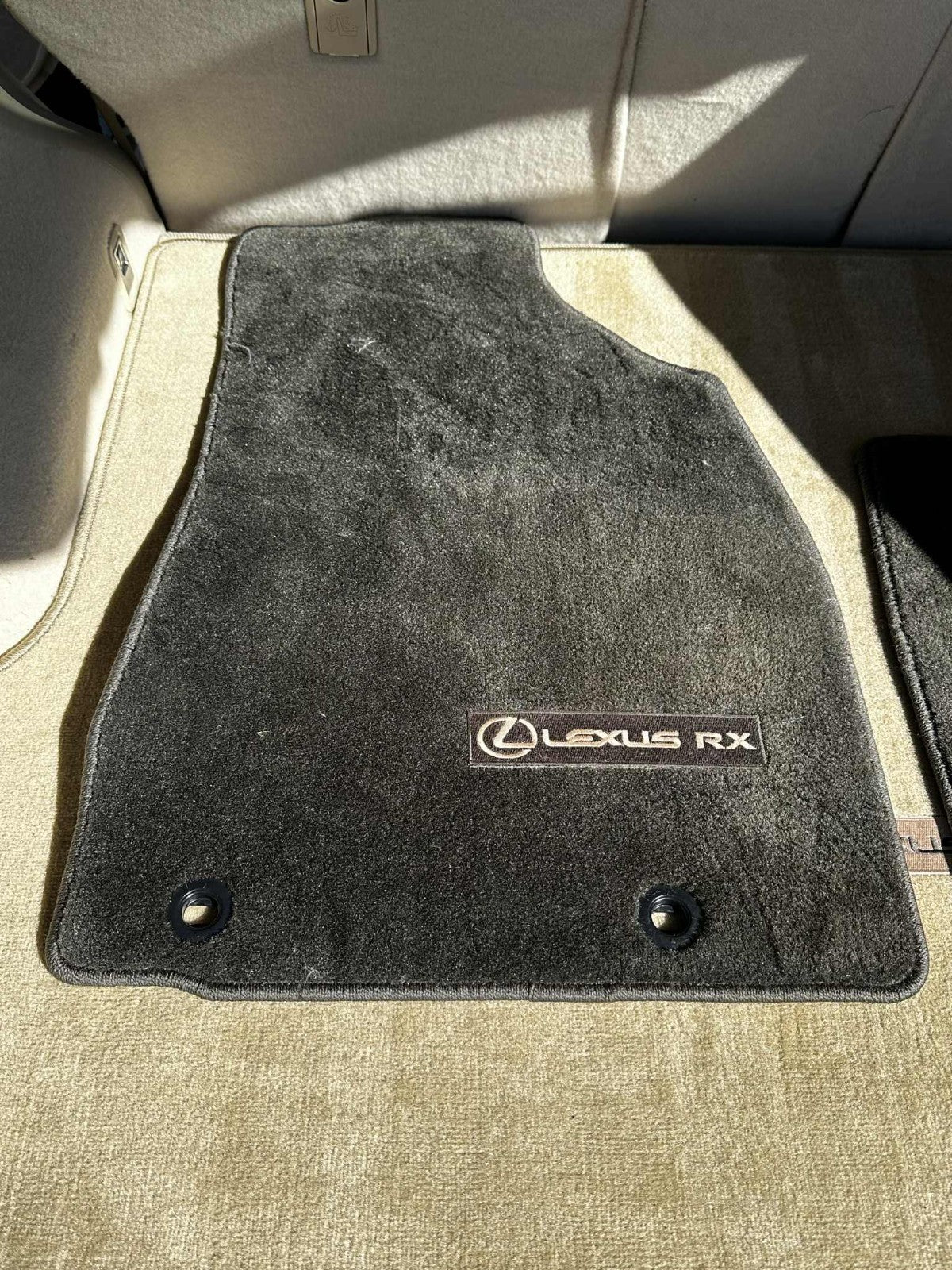 13 - 15 Lexus RX350 OEM Floor Mat Set, Dark Gray Charcoal Black, 4 pc Front Rear