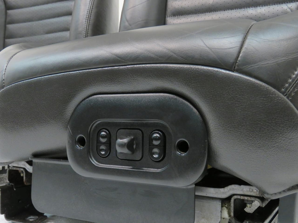 1994 - 2004 Ford Mustang Convertible Seats, GT Black Leather w/ Power Driver OEM