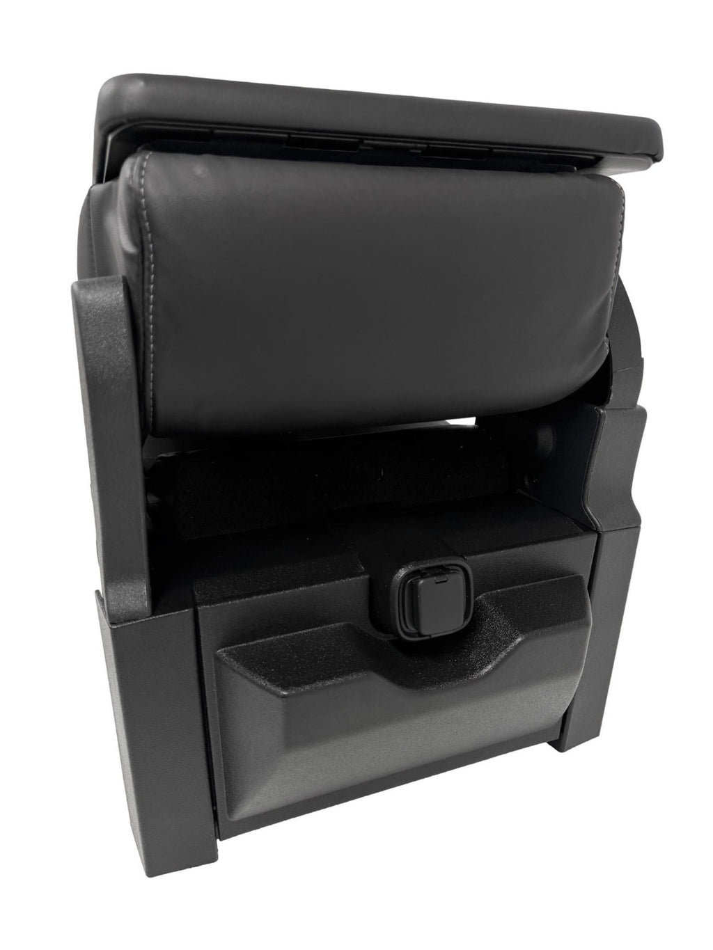 2015-2025 F150 Super Duty Console → Jump Seat Conversion Kit Black Leather Gray