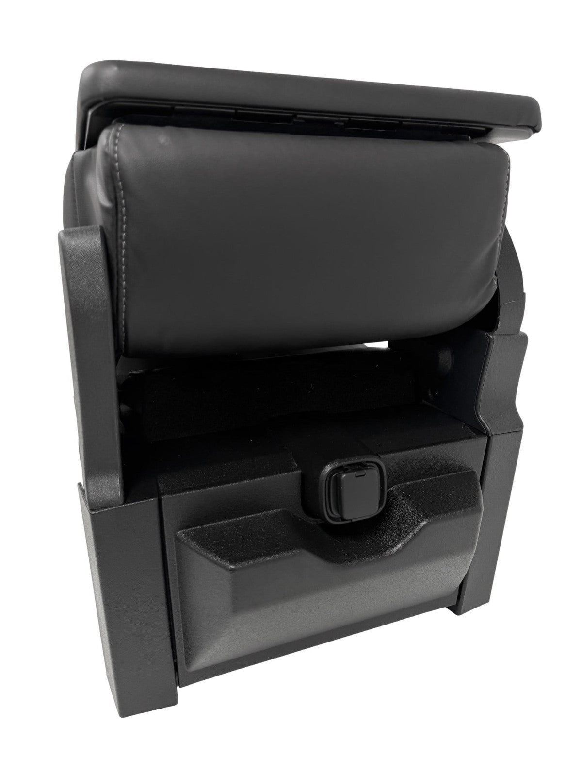 2015-2025 F150 Super Duty Console → Jump Seat Conversion Kit Black Leather Gray