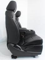 2014 - 2019 GM Sierra Silverado LT Front Seats, Power Black Leather, w/ Jumpseat