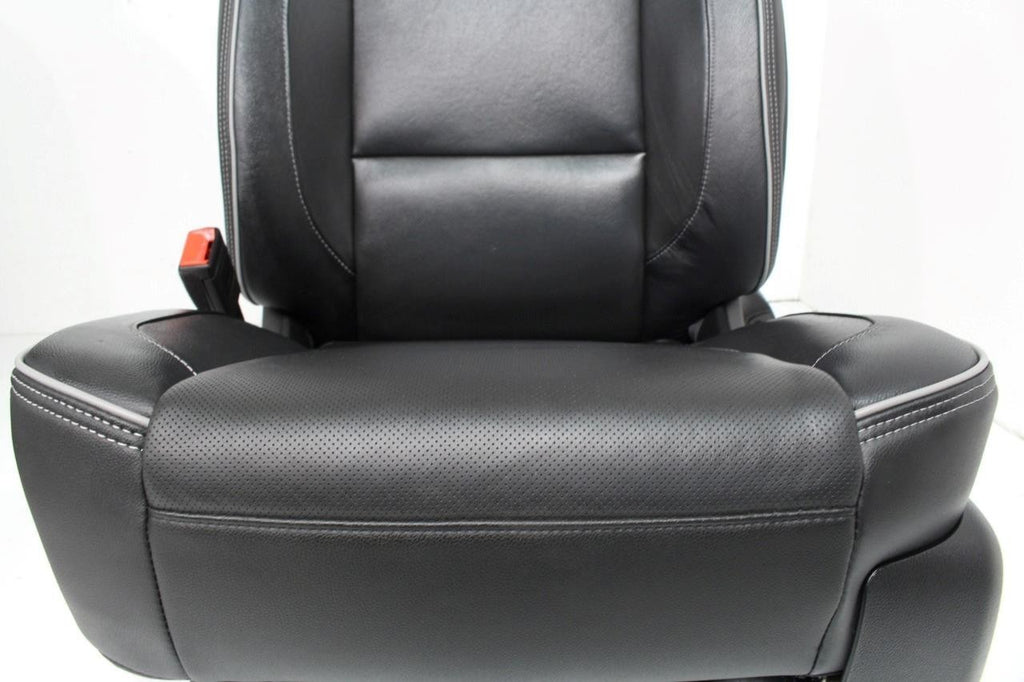 2014 - 2019 Sierra Chevy Silverado Front Seats, High Country Power Black Leather