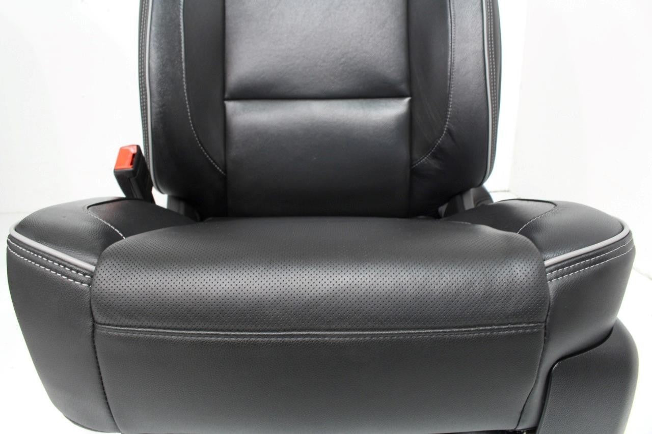 2014 - 2019 Sierra Chevy Silverado Front Seats, High Country Power Black Leather