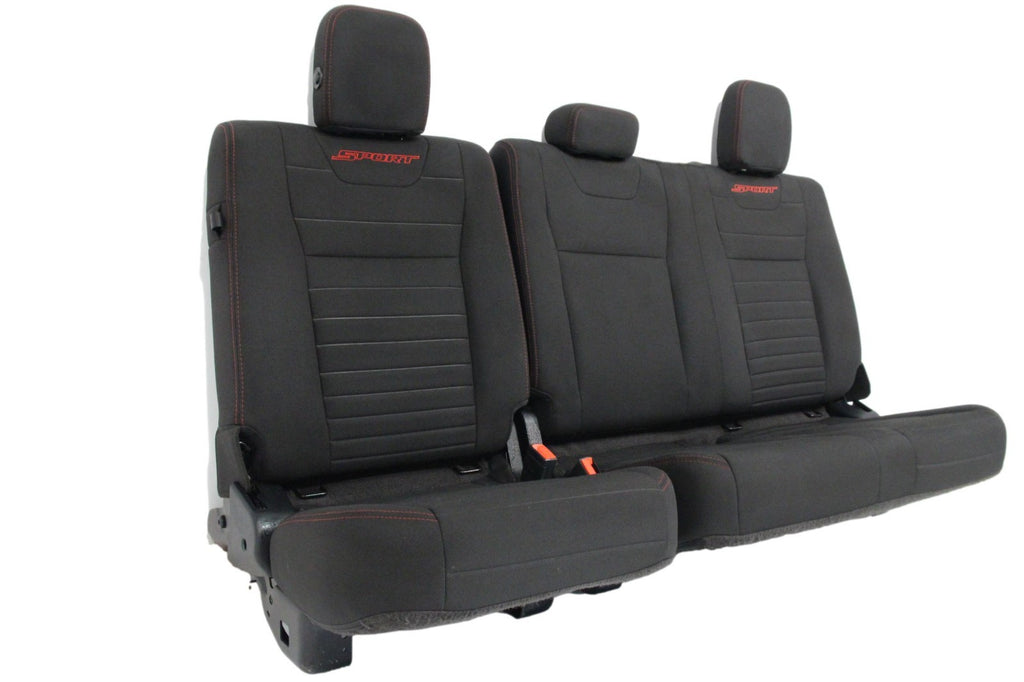 2015 - 2022 Ford F150 Super Duty Seats Set Ext Cab, XLT Sport Black Cloth Power