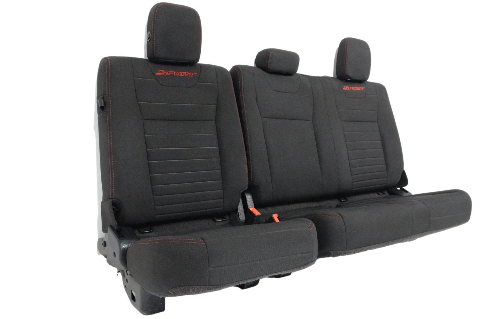2015 - 2022 Ford F150 Super Duty Seats Set Ext Cab, XLT Sport Black Cloth Power