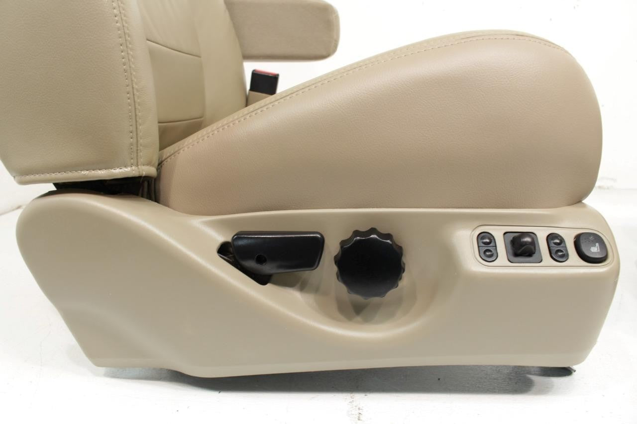 1999 - 2007 Ford Super Duty Front Bucket Seats, Tan Leather Power Heat Lariat